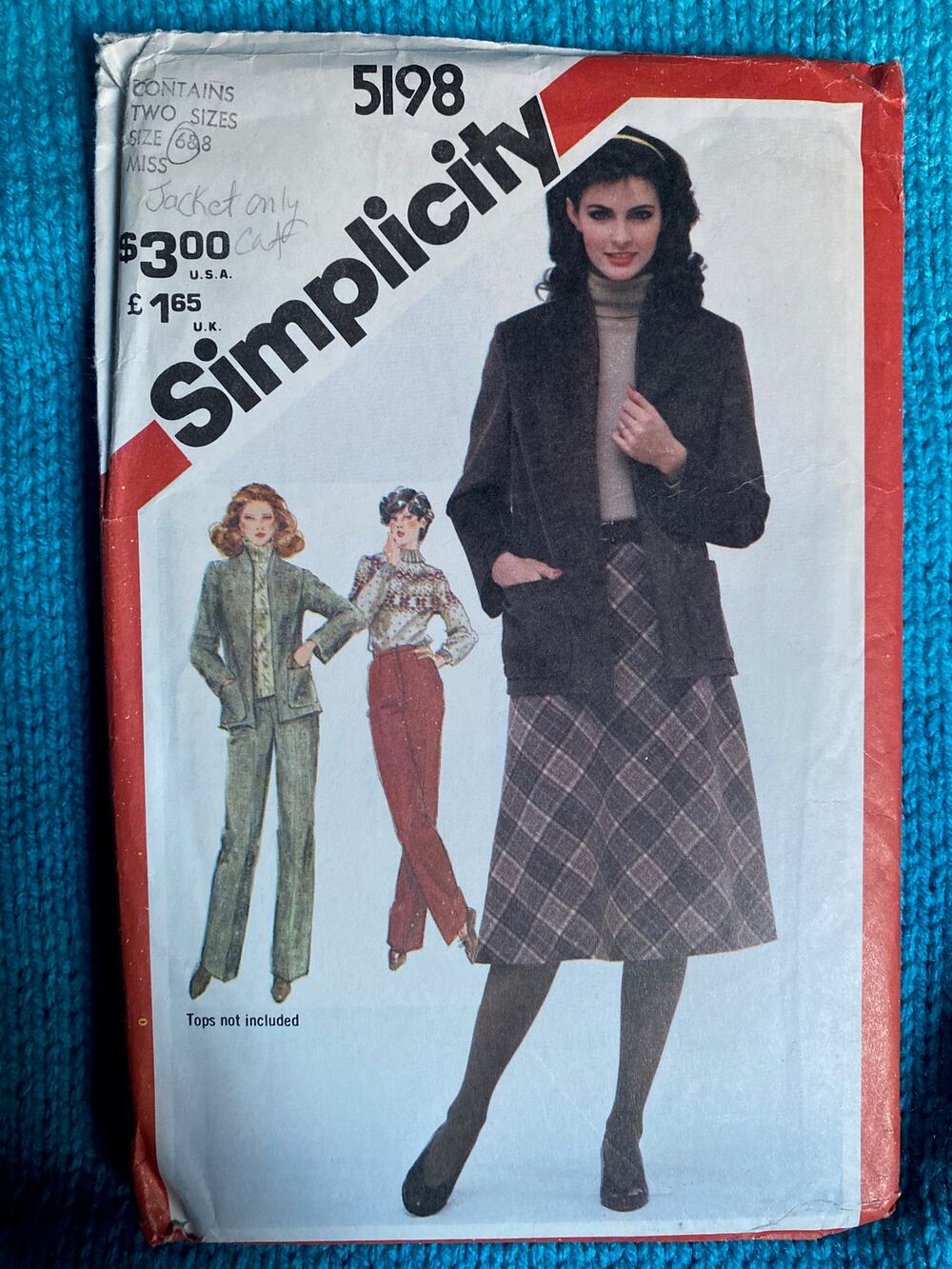 Simplicity Sewing pattern 5198 Suit skirt blazer pants